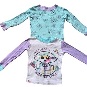 ♥️10/$10 Lots of 2 Lego Star Wars Cotton Pajama Tops For Girls 4T